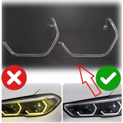 Fiber Optic Polycarbonate Left DRL BMW Series X5 G05 X6 G06 Replacement Headlight LED Acrylic Tube Guide Strip Light