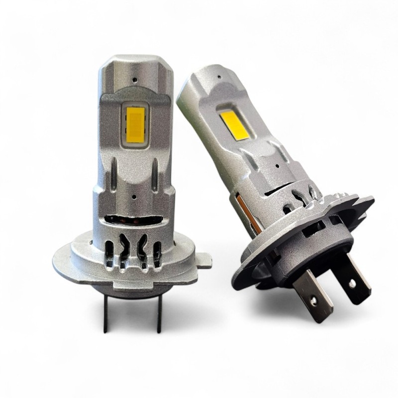 Lampade Led H7 CORTE con VENTOLA 4000K Gialle Canbus Stessa Misura Originale REVOLUTION
