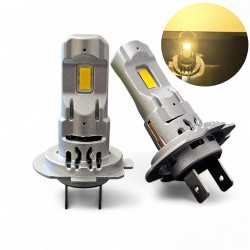 Lampade Led H7 CORTE con VENTOLA 4000K Gialle Canbus Stessa Misura Originale REVOLUTION