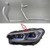 Fibra Ottica Policarbonato Sinistro DRL BMW Serie X3 X4 G02 G08 LCI Ricambio Faro Led Acrylic Tube Guide Strip Light
