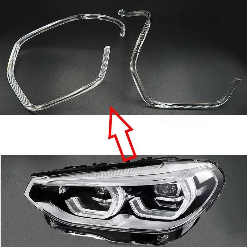 Fiber Optic Polycarbonate Left DRL BMW Series X3 X4 G02 G08 F97 F98 Replacement Headlight LED Acrylic Tube Guide Strip Light