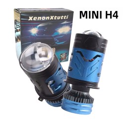 Proiettori Bi-Led + Laser Mini H4 Lenticolari All In One 160W