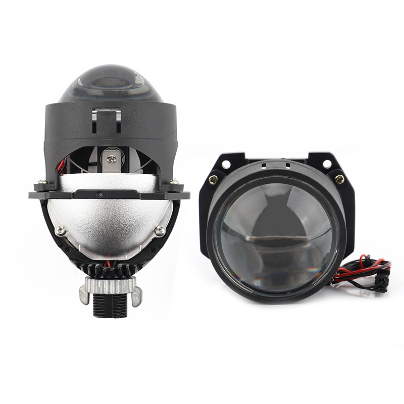 frontale e superiore Proiettore Lenticolare 2,5 Pollici LED Bi-Led 55w Faro Lente Compatto Senza Centralina