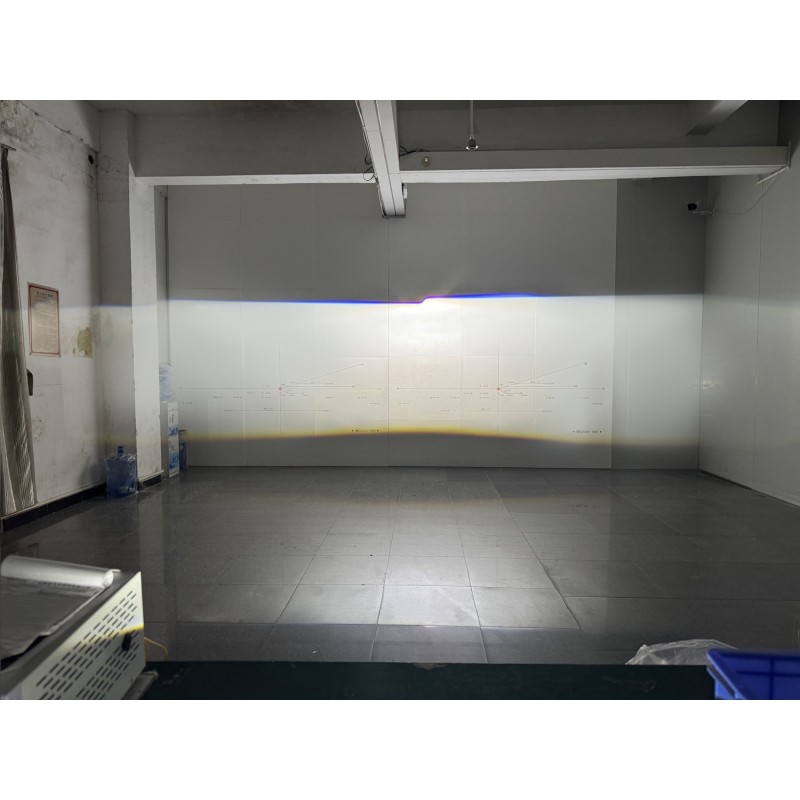 anabbaglianti Proiettore Lenticolare Quadrato 3 Pollici LED Bi-Led + Laser 70w Faro Lente Compatto Senza Centralina