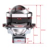 dimensioni Proiettore Lenticolare 3 Pollici LED Bi-Led + Laser 70w Faro Lente Compatto Senza Centralina
