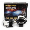 Proiettore Lenticolare Quadrato 3 Pollici LED Bi-Led + Laser 70w Faro Lente Compatto Senza Centralina