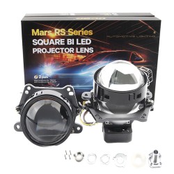 Proiettore Lenticolare 3 Pollici LED Bi-Led + Laser 70w Faro Lente Compatto Senza Centralina