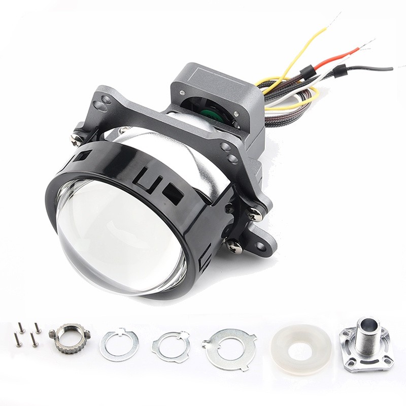 accessori Proiettore Lenticolare 3 Pollici LED Bi-Led + Laser 70w Faro Lente Compatto Senza Centralina