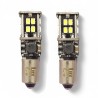 Coppia BAX9S H6W H21W Led 24 Smd 4014 Super Canbus 6000k Bianco Freddo