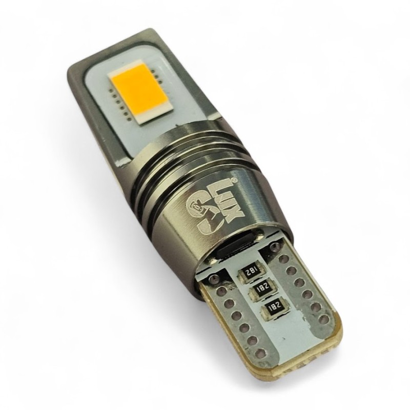 connettore Lampada Led T10 W5W Super Canbus CSP Arancione Freccia Indicatore di Direzione