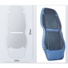 Medidas de la funda de asiento ventilada con refrigeración y masaje con ventilación.