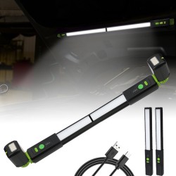 Luce da Lavoro Led Magnetica 1200 Lumen Lampada Torcia Ricaricabile Emergenza USB