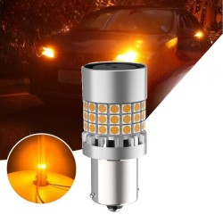 Lampada Led P21W 1156 BA15S BAU15S Arancione 21W Assorbimento Super Canbus Freccia 2000lm 45 SMD 3030