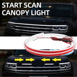 Strip Led Avvio Dinamico Dinamica Start Up Hood Beam Kit DRL Cofano Auto 1,8 Metri