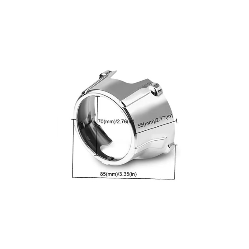 misura Coppia Cover Cromata per Lenticolare 3 Pollici W3001 Retrofit