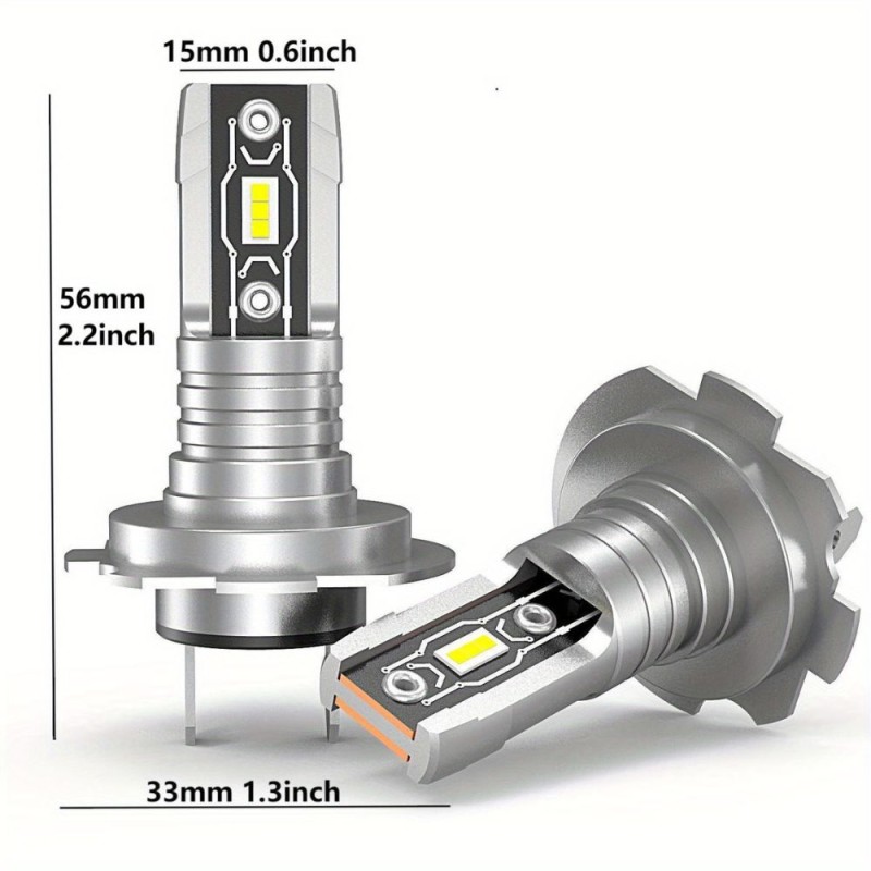 misure Lampade Led H18 EASY No FAN Stessa Misura Originale 6000K 40W