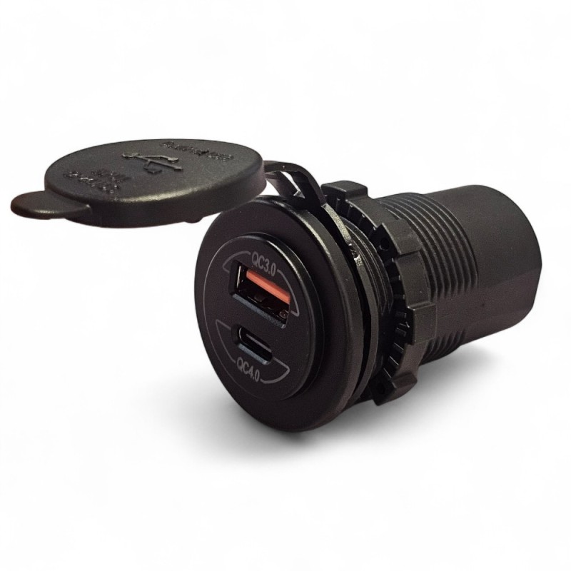 laterale Presa da Pannello con Alimentazione Usb A e C Doppia QC 3.0 QC 4.0 Carica Veloce