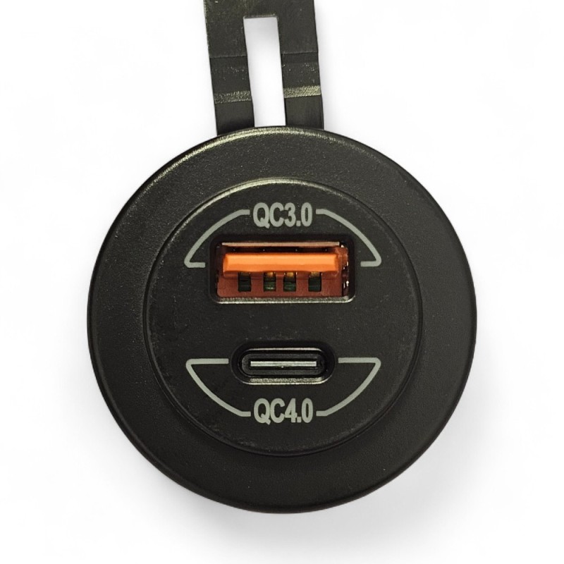 frontale Presa da Pannello con Alimentazione Usb A e C Doppia QC 3.0 QC 4.0 Carica Veloce