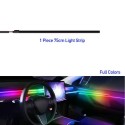 Un Pezzo RGB Acrylic FULL LED Light 75 CM Symphony Interni Auto Decorativa Fibra Ottica Cruscotto Supporto Symphony
