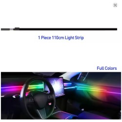 Un Pezzo RGB Acrylic FULL LED Light 110 CM Symphony Interni Auto Decorativa Fibra Ottica Cruscotto Supporto Symphony