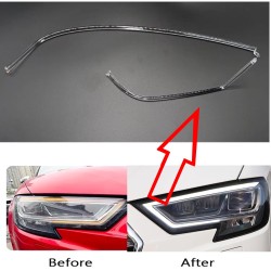 Acrylic Tube Light Guide Strip Light DRL Sinistro Audi A3 8V Restyling Ricambio Faro Full Led Fibra Ottica Policarbonato