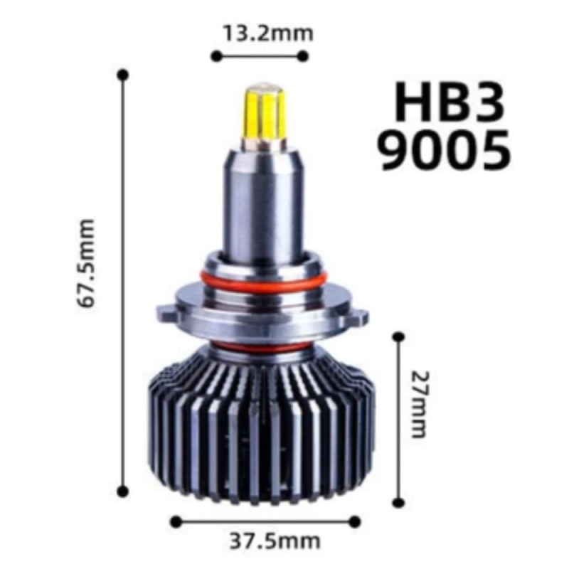 dimensioni Lampade Led HB3 9005 360° Bianco Freddo 6000k Faro Lenticolare Faro Lenticolare