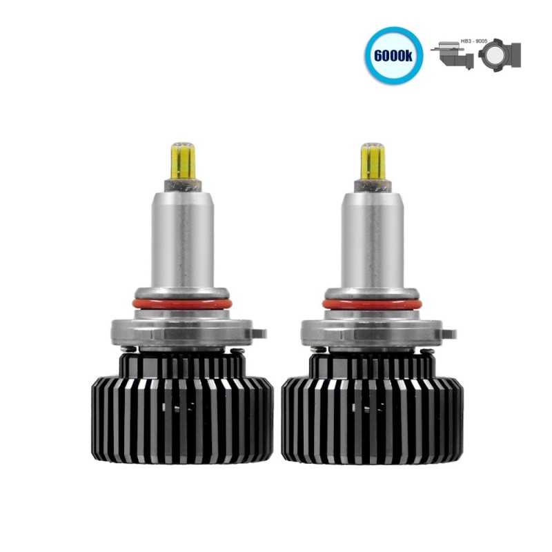 connessione Lampade Led HB3 9005 360° Bianco Freddo 6000k Faro Lenticolare