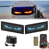 Coppia Pannelli Display Led 120 x 595 Parabrezza Programmable Flessibile Devil Eyes Bluetooth Animazione