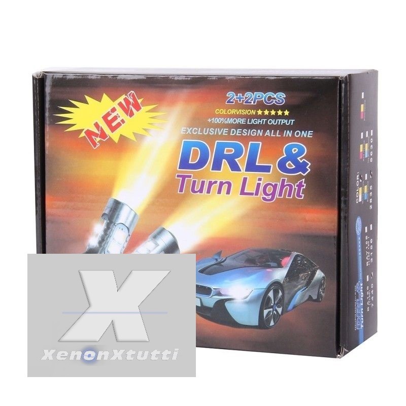 KIT INDICADOR DRL CONECTOR NARANJA BLANCO 1156 BA15S BAU15S