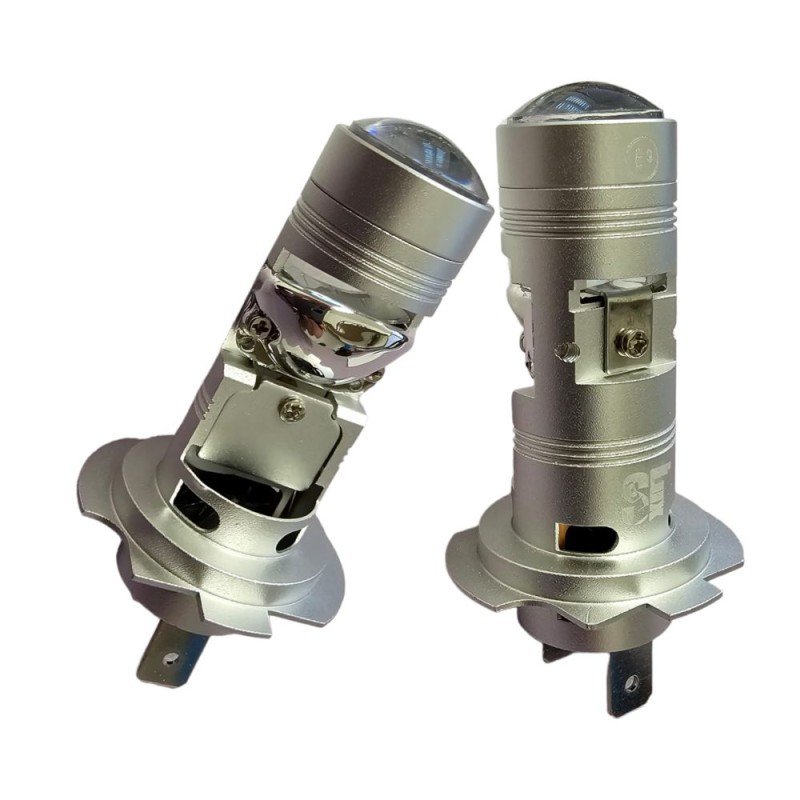 Coppia Mini Lente h18 LED 6000k Funzione Anabbagliante No Ombre no Accecamento