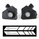 Proiettore Logo Sotto Specchietto Mercedes-Benz Classe E W212 C207 A207 Luce Benvenuto in vetro Intera Fiancata