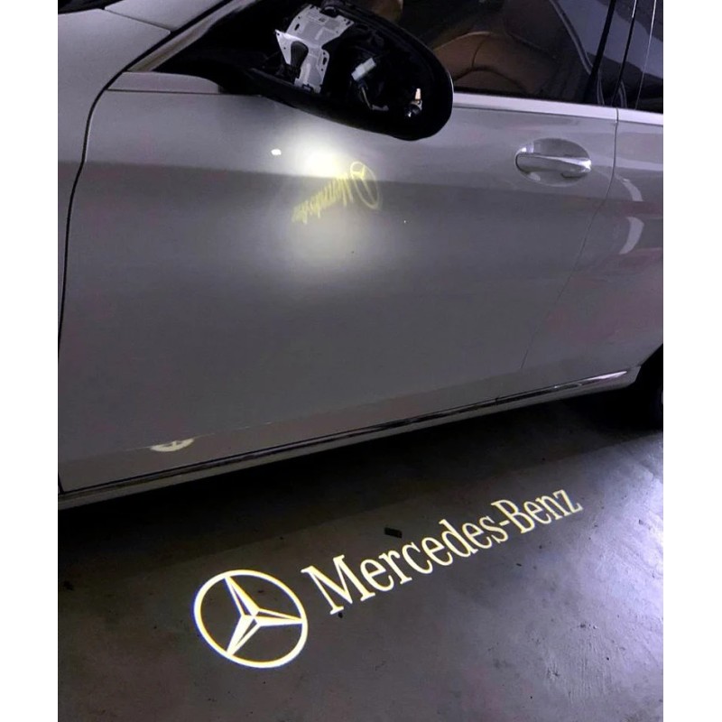 effeto visivo Proiettore Logo Sotto Specchietto Mercedes-Benz Classe GLB X247 Stemma Luce Benvenuto