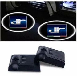 Proiettore Logo LED DR AUTOMOBILES DR5 per Portiera con Batteria no Fori no Connessioni Plug & Play