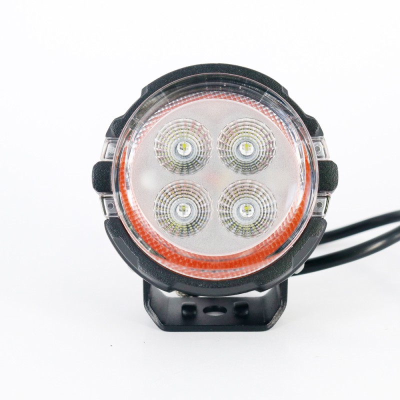 Faretto LED Inossidabile 20W 6000k Diametro 80 mm Angel Arancione Fuoristrada Luce 12V 24V Impermeabile da Lavoro
