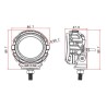 dimensioni Faretto LED Inossidabile 20W 6000k Diametro 80 mm Angel Arancione Fuoristrada Luce 12V 24V Impermeabile
