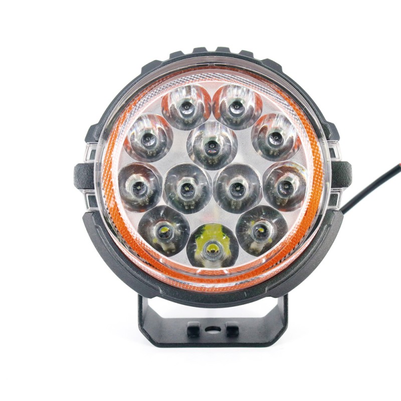 frontale Faretto LED Inossidabile 60W 6000k Diametro 128 mm Angel Arancione Fuoristrada Luce 12V 24V Impermeabile Faro da Lavoro