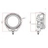 dimenioni Faretto LED Inossidabile 60W 6000k Diametro 128 mm Angel Arancione Luce 12V 24V Impermeabile Faro da Lavoro