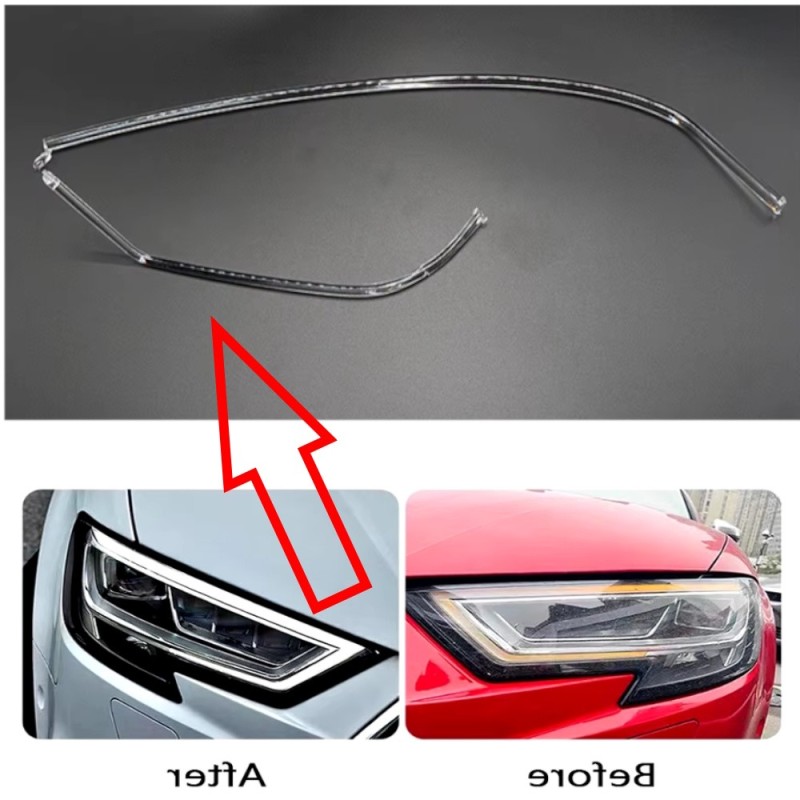 Acrylic Tube Light Guide Strip Light DRL Destro Audi A3 8V Restyling Ricambio Faro MATRIX Fibra Ottica Policarbonato