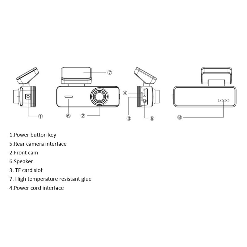 descrizione Dashcam C2S 4K WIFI Controllo Vocale Modalità Time-lapse Sicurezza Parcheggio
