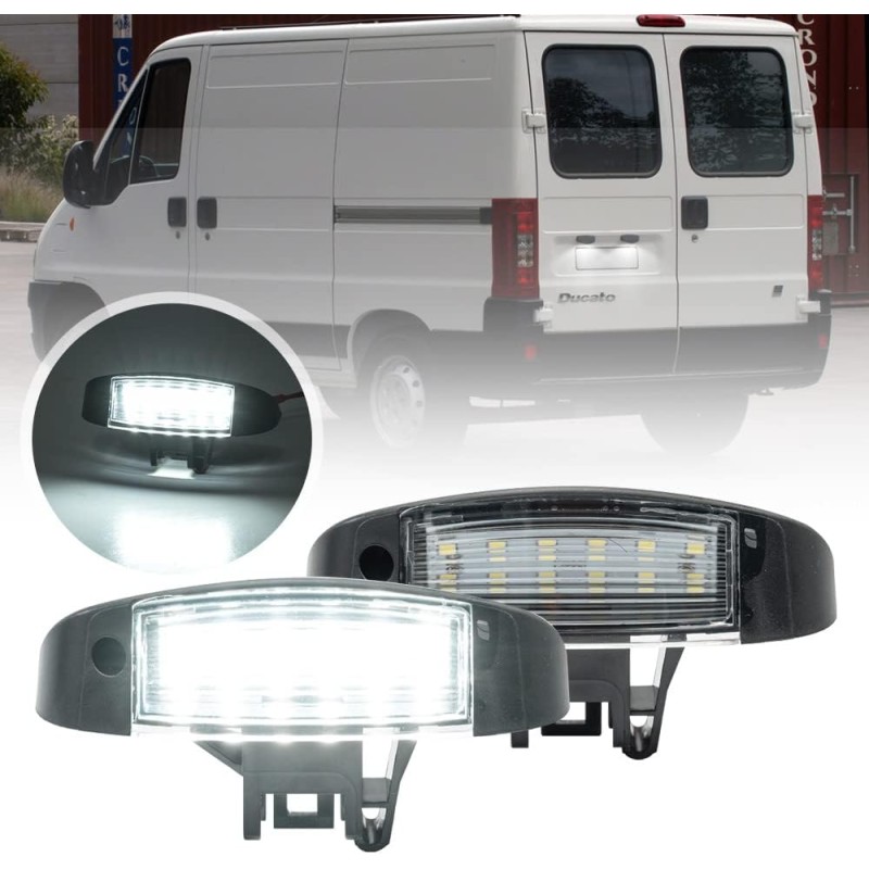 Placchetta Led Luci Targa Per Fiat Peugeot Citroen Lampade Specifiche