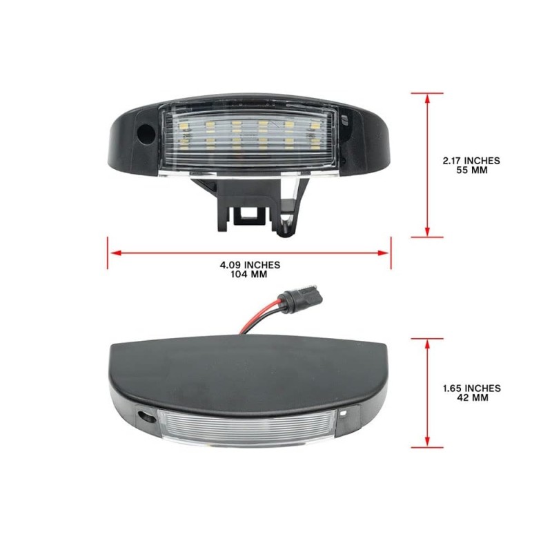 misure Placchetta Led Luci Targa Per Fiat Peugeot Citroen Lampade Specifiche