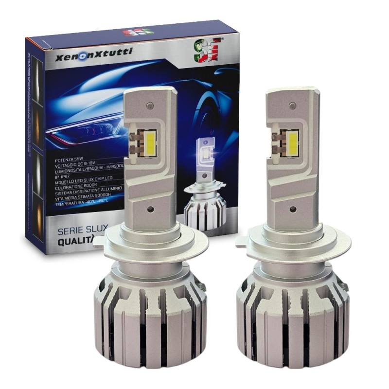 Lámparas Slux Led H7 Super Canbus 6000k, sin parpadeos ni errores, garantía de 3 años