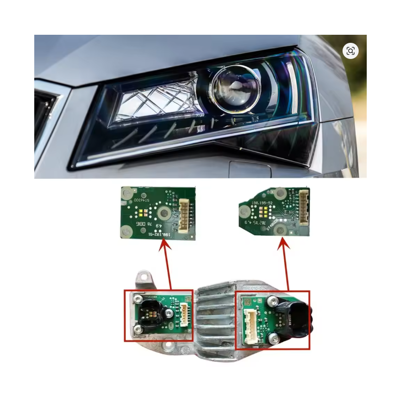 Modulo Led 198.192-51 e 198.195-51 Skoda Superb 198.010-51R Fari DRL Indicatore di Direzione Centralina Ricambio Sinistro