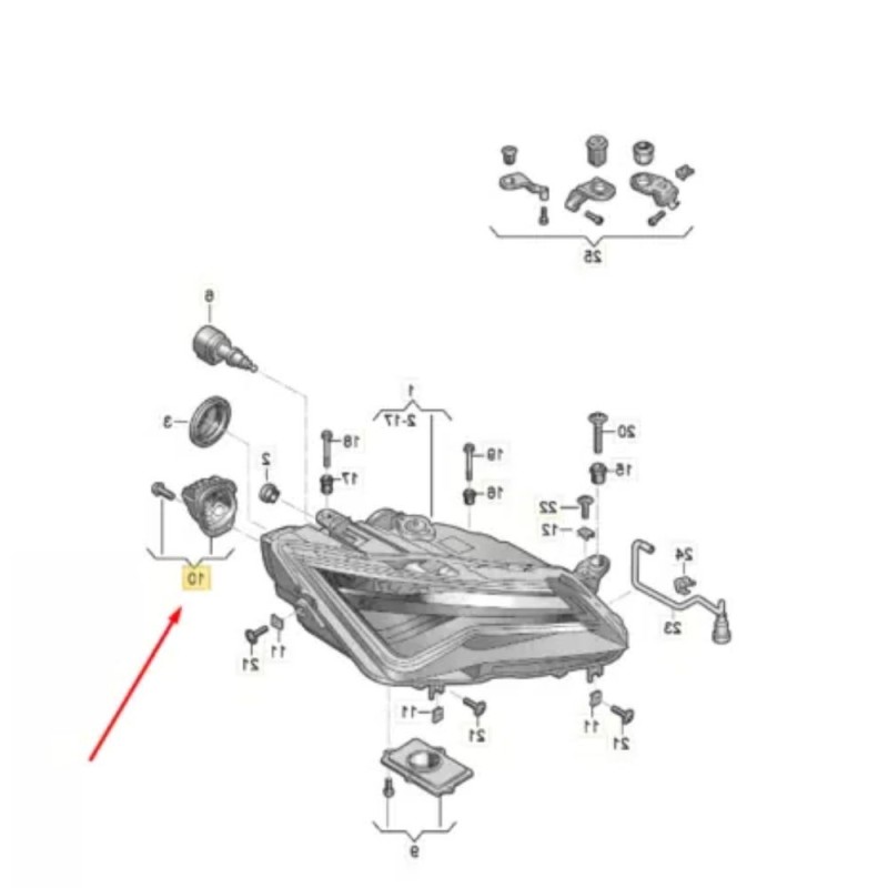 posizione Modulo Led 575941476 90125310 Seat Ateca KH7 Destro B012078-C Luce Faro Di Marcia Diurna DRL e Indicatore di Direzione