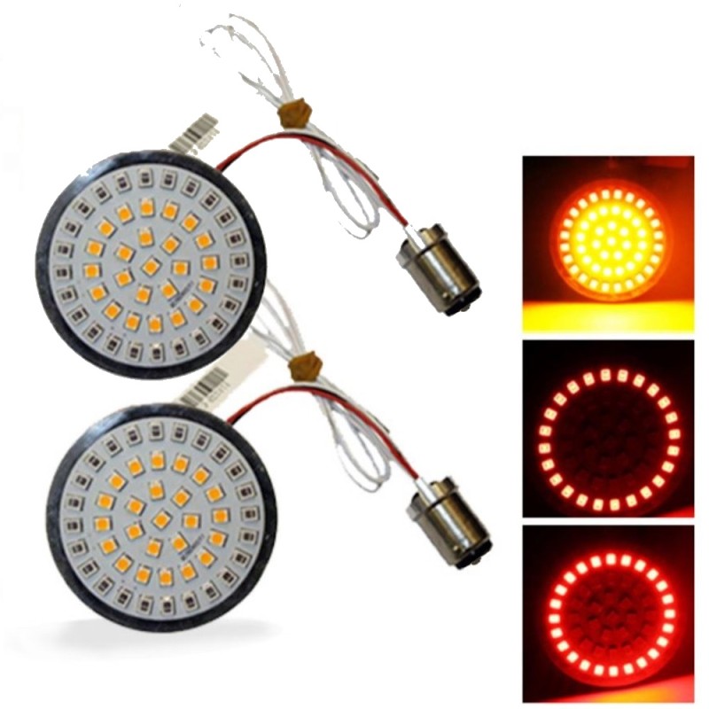 Coppia Led Posizione Stop e Freccia Posteriore 2" 1156 per Harley Davidson