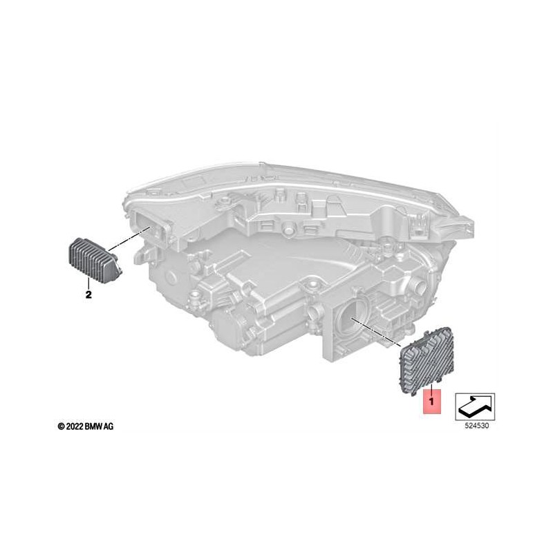 posizione Modulo di Controllo Fari 5A641B2-01 Centralina BMW Faro Ricambio G07 G09