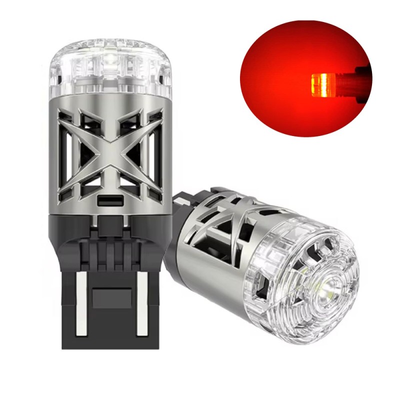 Lámpara LED roja W21/5W Posición de parada T20 7443 CANBUS 2000 lúmenes Reemplazo
