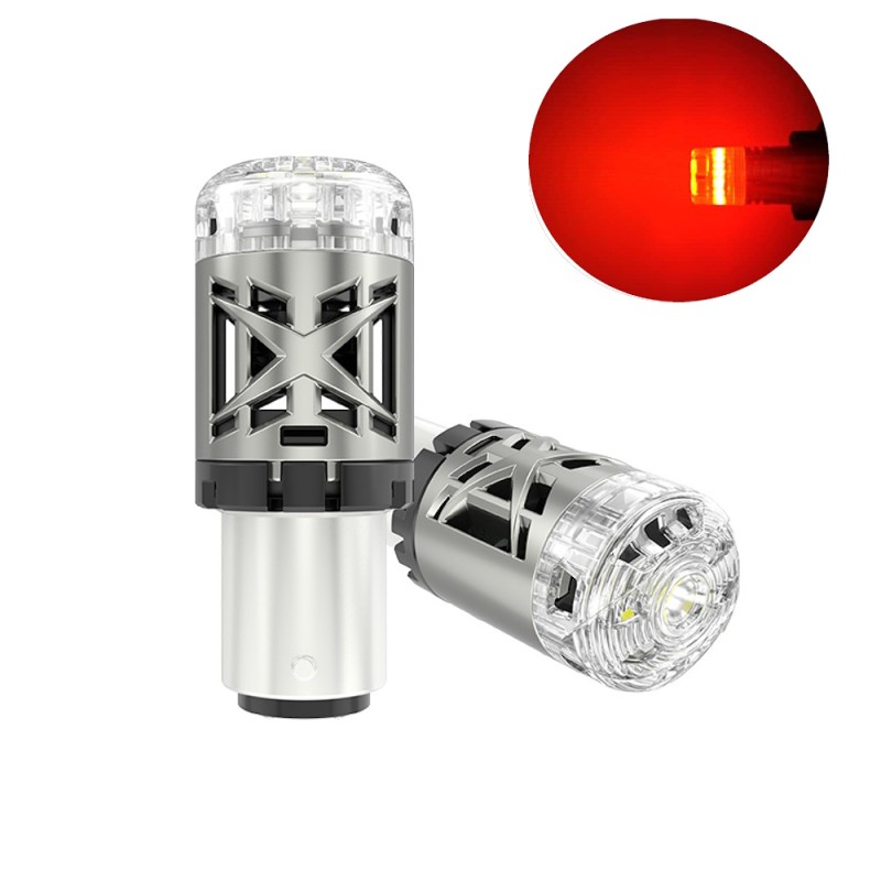 Par de luces LED de posición y freno 1157 Red Bay15d P21 5W CSP de repuesto