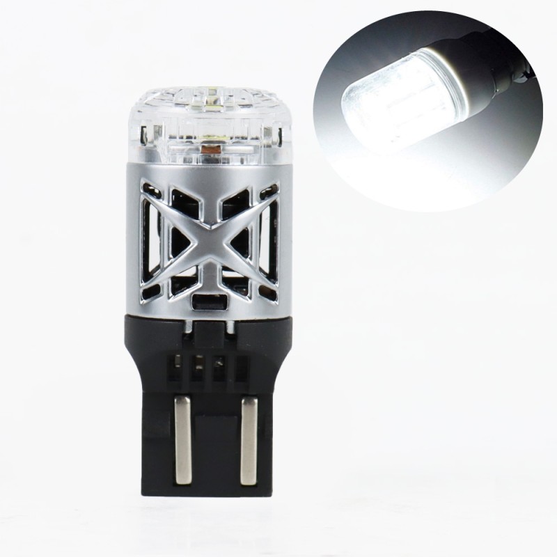 Luz LED de marcha diurna, lámpara de marcha atrás W21/5W T20 7443, blanca, 6000 K, CANBUS, 2000 lúmenes, repuesto
