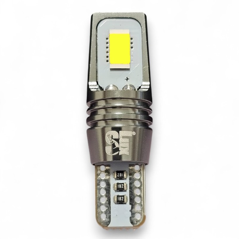 Lampada Led T10 W5W Super Canbus CSP Bianco 6000k Posizione e Retromarcia